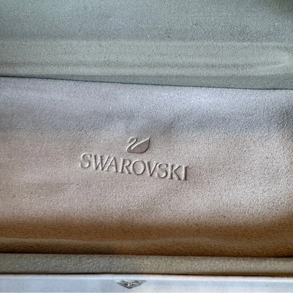 Swarovski Teal Green Glasses Womens SK51363 W/Case Classic Luxury